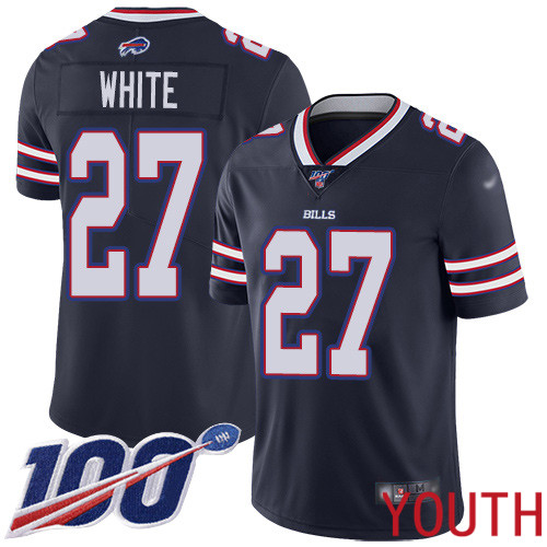 Youth Buffalo Bills 27 Tre Davious White Limited Navy Blue Inverted Legend 100th Season NFL Jersey